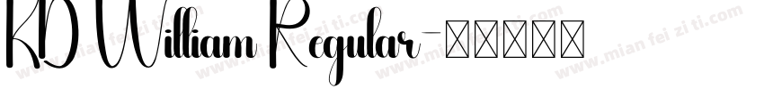 KD William Regular字体转换